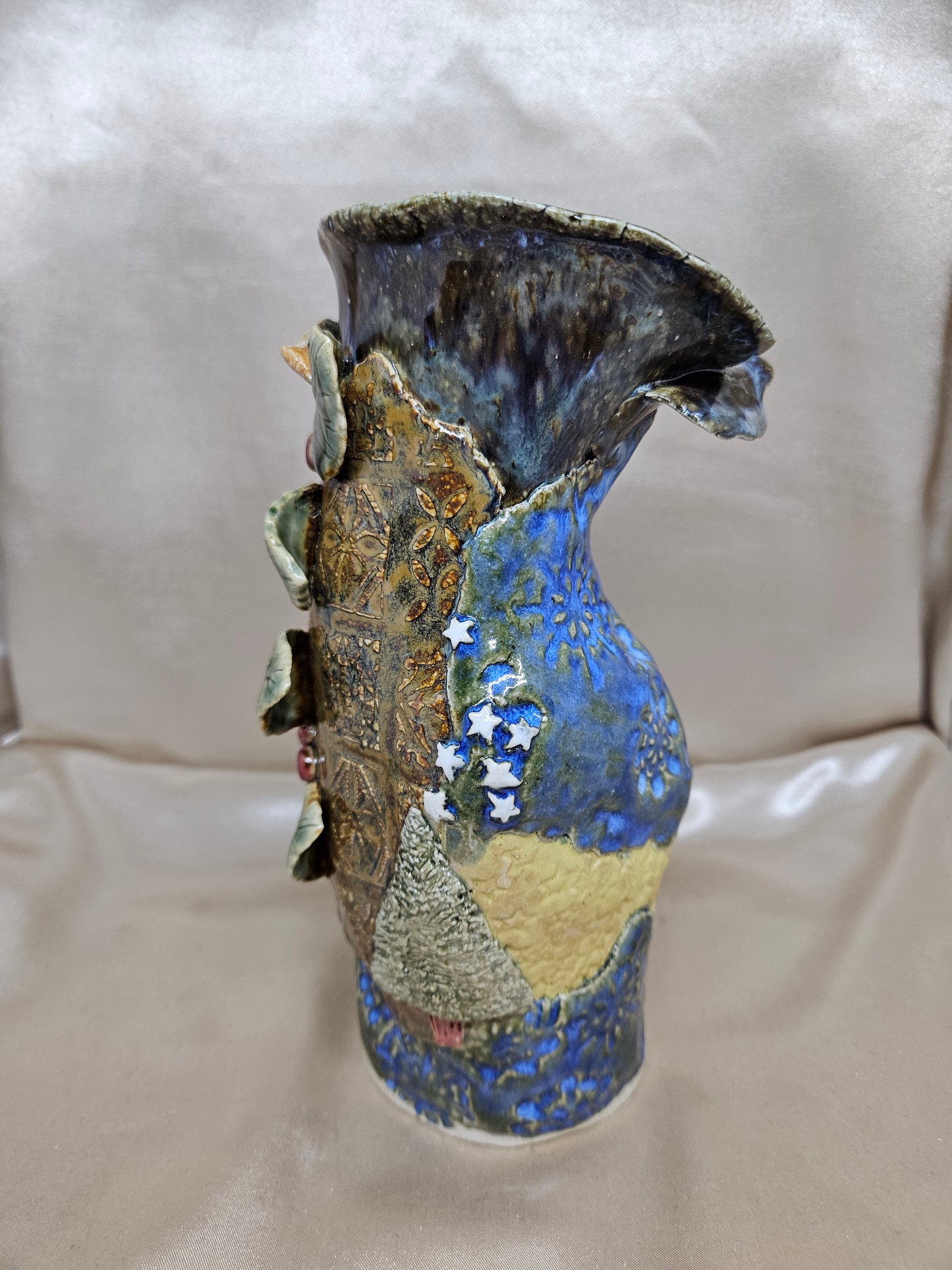 Patchwork Holiday Vase