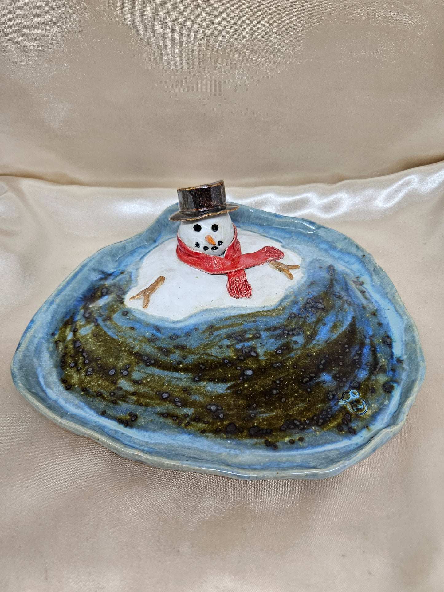 Melting Snowman Plate